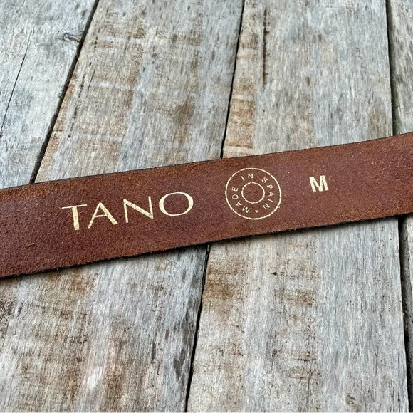 Vintage Tano leather made in Spain metal heart buckle belt - Picture 3 of 10
